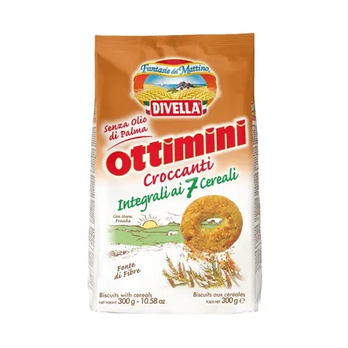 Divella Ottimini Croccanti Integrali 7 Cereali Vollkornkekse mit 7 Müsli 300g