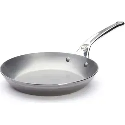 de Buyer Bratpfanne MINERAL B PRO 24 cm - Silber - Hochwertige Pfanne aus weißem Walzstahl mit Bienenwachs für exzellentes Karamelisieren. Ideal für alle Herdarten, auch Induktion. Ergonomischer Stiel bleibt kühl und sorgt für komfortables Handling.