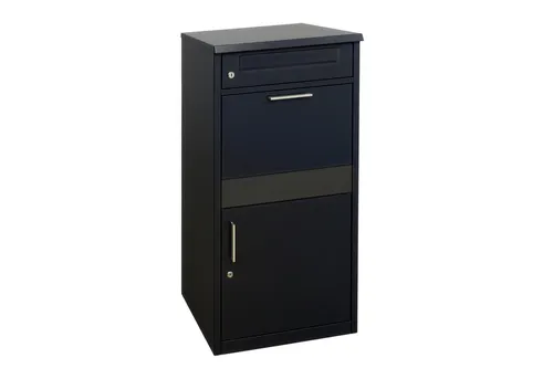 Paketbox Briefkasten mit 2-5 Fächern - Robuste Paketbox aus Eisen in verschiedenen Farben. Ideal für die sichere Entgegennahme von Paketen, mit abschließbarem Fach und 4 Schlüsseln. Maße: 50 cm Breite, 112 cm Höhe.