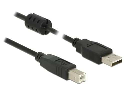 DeLock Kabel USB 2.0 Typ-A Stecker > USB 2.0 Typ-B Stecker 1,0 m schwarz