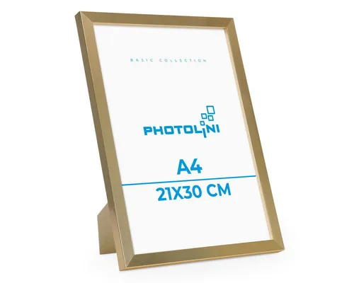 PHOTOLINI Bilderrahmen Poster-Einzelrahmen Modern Schmal in gold von Photolini