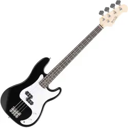 Rocktile Puncher E-Bass Black - Longscale - E-Bass im P-Bass Design mit breitem Klangspektrum und edlem Finish. Ideal für Anfänger und Profis, bietet er tollen Sound und ist leicht bespielbar.