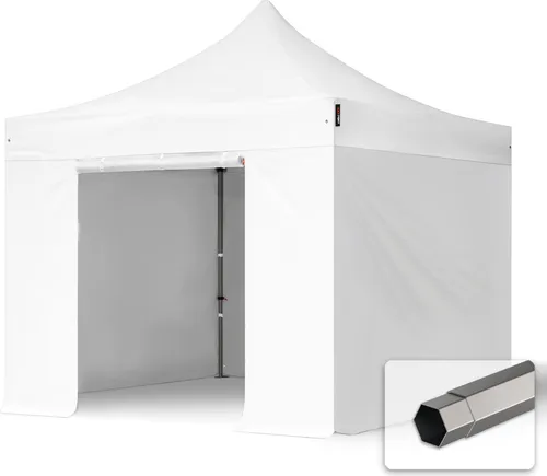Faltzelt Partyzelt 3x3m - Premium Feuersicherer Pavillon - Pavillons & Partyzelte – Eleganter und robuster Faltpavillon mit 5-fach höhenverstellbarem Gestänge für sicheren Unterstand und schnelle Nutzung.