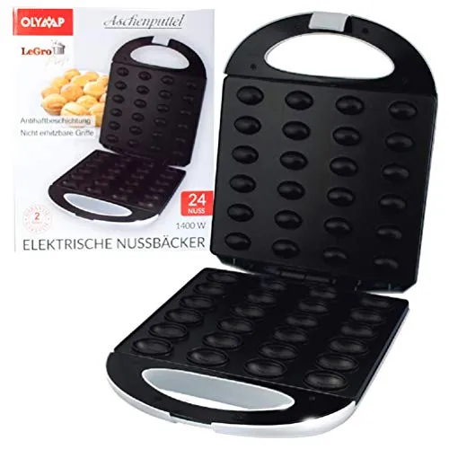 Nussbäcker Waffeleisen Backautomat Aschenputtel für 24 Nüsse