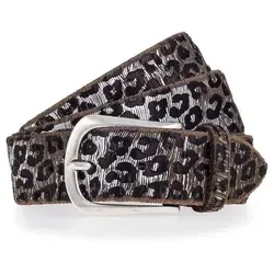 b.belt Gürtel Leder 90 cm grau - Stilvoller grauer Leder-Gürtel von b.belt, perfekt für jeden Anlass und verstellbar für optimalen Sitz.