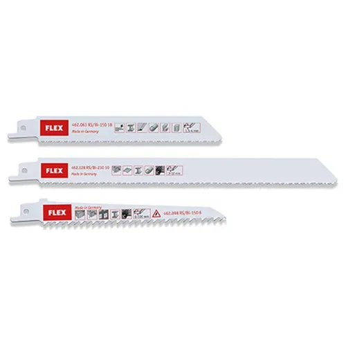 Flex Säbelsägeblatt-Sortiment für Metall, Holz, Kunststoffe, RS/Bi-Set/ 3er Pack