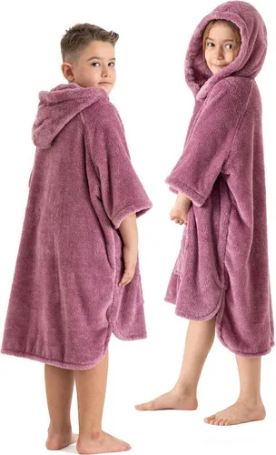 OTTO home Badeponcho Lillou, für Kinder, ideal für Urlaub oder im Schwimmbad, Midilänge, Microfaser, Kapuze, weich und kuschelig, Fleece, plüsch, Surfponcho