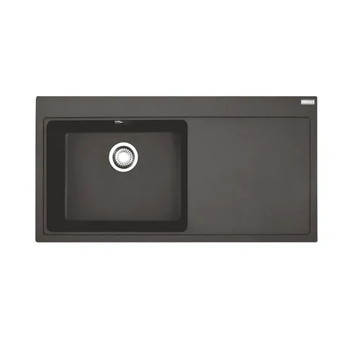 Franke Mythos MTG 611 Granitspüle Schiefergrau - Elegante Fragranit-Einbauspüle in Schiefergrau, ideal für Unterschränke ab 60 cm. Mit Druckknopfexzenter und kompakten Maßen von 100 x 51,5 cm bietet sie Funktionalität und Stil in Ihrer Küche.