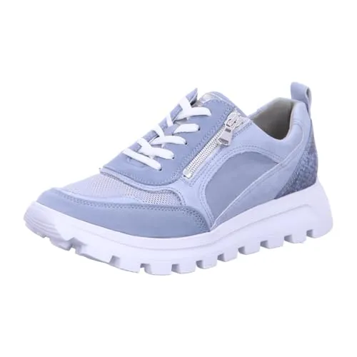 Waldläufer H-Ajala sky Damen Sneaker low - Blau, Größe 38 - Sneaker für Damen mit herausnehmbarer Decksohle, ideal für lose Einlagen. Hoher Tragekomfort dank flexibler Laufsohle und sportlichem Look.
