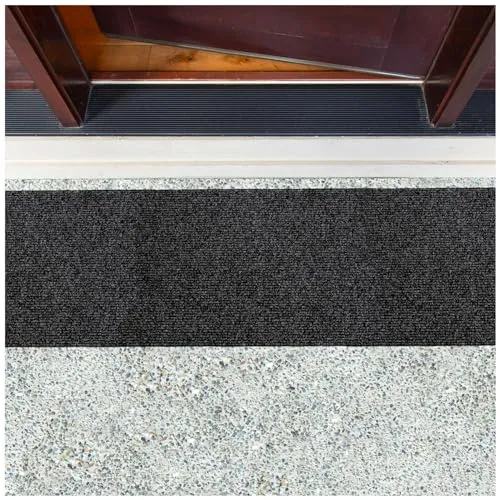 ANRO Fußmatte Schmutzfangmatte Türmatte Outdoor Fußabstreifer Türvorleger rutschfest Fussmatte Sauberlaufmatte Eingangsmatte Innen Außen Jumbo Anthrazit 40x120cm