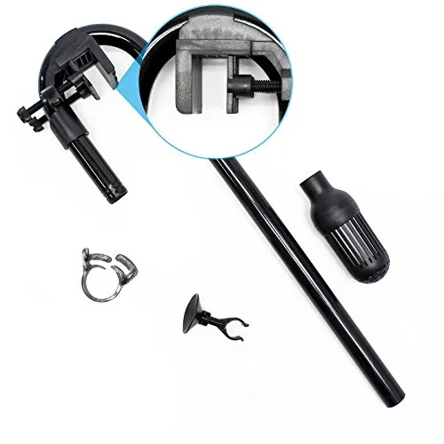 SunSun Ansaugung Ersatzteil Set für HW-702A / HW-703AB Aquarium Außenfilter – 1000 l/h 24 W – mit Ansaugbogenrohr 180° Winkel, Fixierungsklemme, Saughalter, Ansaugkorb, Schlauchschelle