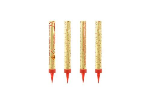 partydeco Tortenstecker, Eisfontäne 12cm gold/rot, 4 Stück von PartyDeco