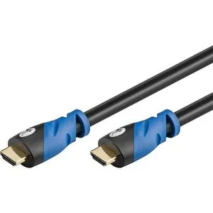 Goobay HDMI-Kabel Premium 72317 HDMI 2.0, vergoldete Stecker, für 4K UHD bei 60 Hz, 18 Gbit/s, HDMI auf HDMI, 1,5m