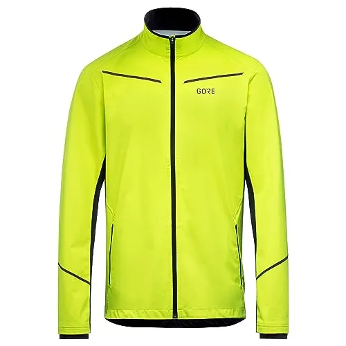 GOREWEAR R3 Infinium Partial Laufjacke Herren – Winddicht und Atmungsaktiv in Neon Yellow-Black - Laufjacke aus GORE-TEX INFINIUM mit winddichter und wasserabweisender Funktion, ideal für anspruchsvolle Läufer in wechselhaften Wetterbedingungen.
