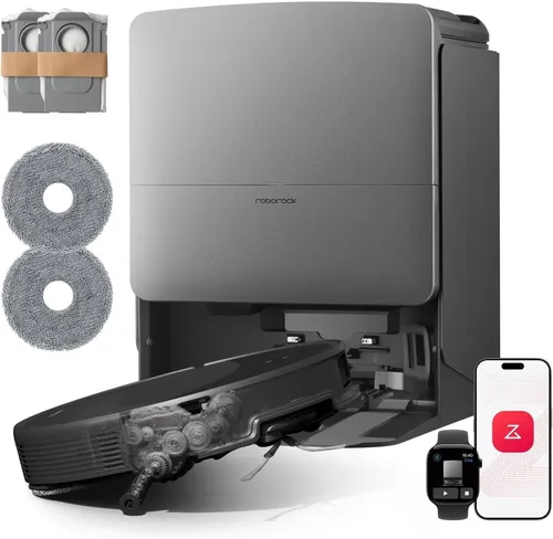 Roborock Saros 20 Saugroboter mit Wischfunktion – Schwarz - Der Roborock Saros 20 bietet starke 36.000 Pa Saugkraft und ein innovatives AdaptiLift Chassis 3.0 für mühelose Hindernisüberwindung. Genießen Sie eine gründliche Reinigung unter Möbeln und in Ecken dank der ultraschlanken Bauweise.