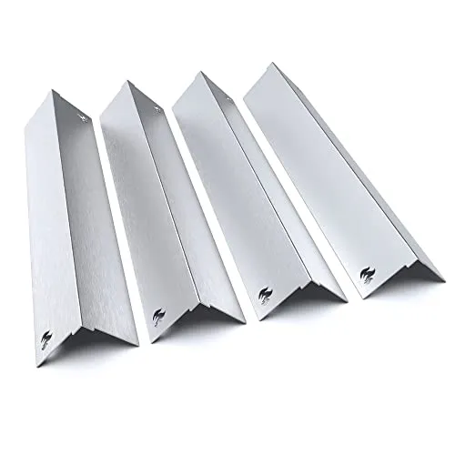 teileplus24 BR05-4-SM Gasgrill Edelstahl Brennerabdeckung kompatibel mit Napoleon Rogue Prestige Freestyle | Flavorizer Bars | Passgenau | Rostfrei | Brennerschutz