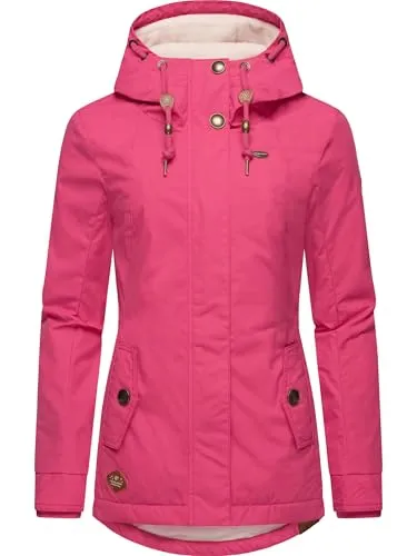 Ragwear Winterjacke Monade Damen Winterparka - Funktionsjacke mit Kapuze, gefüttert mit Fleece für extra Wärme und Komfort – ideal für kalte Tage!