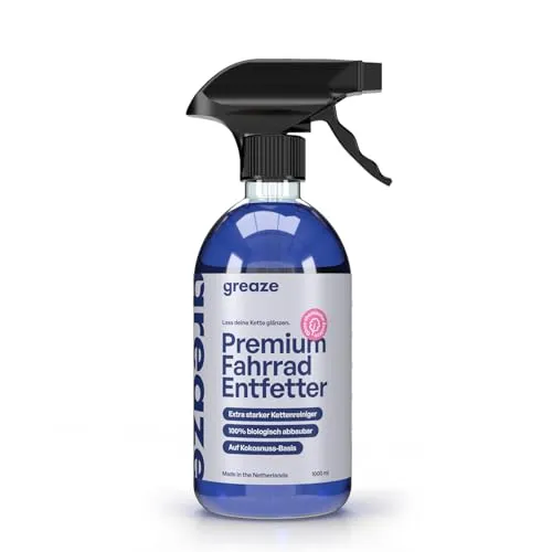 greaze Premium Entfetter 1000 ml (verbesserte Formel) - Fahrradketten Reiniger biologisch - nachhaltiger Chain Degreaser - Kettenreiniger Fahrrad - Antriebsreiniger Fahrrad