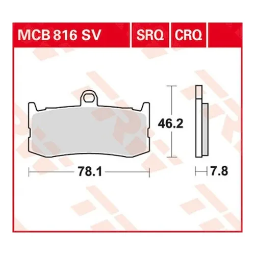 Scheibenbremsbeläge MCB816SRQ für Triumph Motorräder