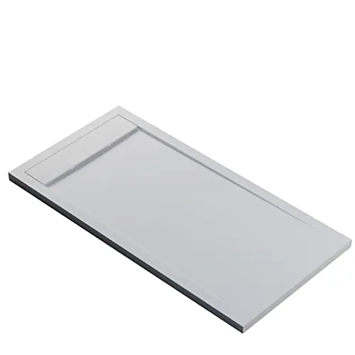 BERNSTEIN Duschtasse 160x80 cm Weiß matt - Duschwanne aus Mineralguss, rutschfest und hygienisch, ideal für ebenerdige Duschen. Verfügbar in mehreren Größen und Farben, einfach zu reinigen und langlebig.