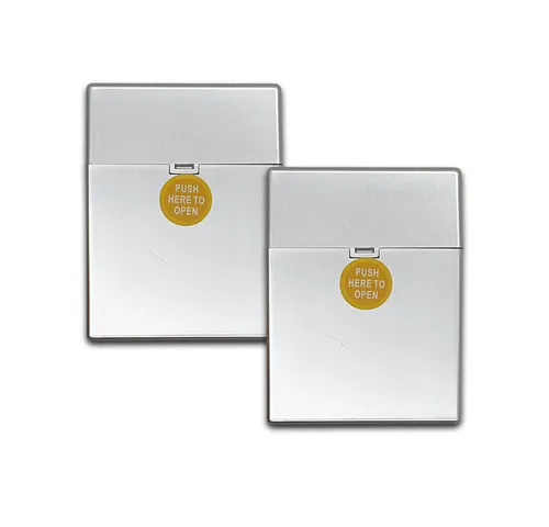 Coumo Sammleretui 2er Set Zigarettenbox XL, Basic Zigarettenetui ClicBoxx