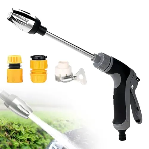 mizikuu Turbo Washer für Gartenschlauch – Hochdruck Wasserpistole mit 3 Anschlüssen