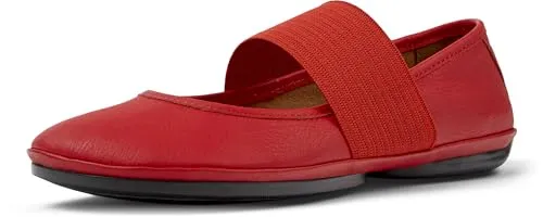 Camper Damen Right Nina 21595 Mary Jane - Rot 258, 38 EU - Mary Jane Halbschuhe für Damen, aus hochwertigem Rindsleder und recyceltem Material, bieten Flexibilität und Komfort für jeden Schritt.
