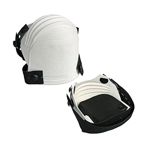 Karl Dahm Knieschoner, weiß, 1 Paar I Weiche und robuste Knieschützer zur Entlastung der Knie I Zertifiziert nach DIN EN 14404 I Ideal für Fliesenleger – 10211