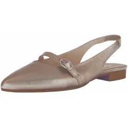 Elegante Slingpumps GABOR in Gold, Gr. 40 - Pumps & High Heels aus hochwertigem Nappaleder mit elastischem Fersenriemchen für optimalen Halt, ideal für elegante Abende oder das Business. Absatzhöhe: 2 cm.