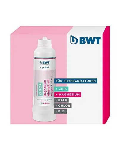 BWT Filterkartusche AQA drink ZINC + MP400 | Wasserfilter Trinkwasser | reduziert Schadstoffe im Leitungswasser | mit Zink+Magnesium für ihr Trinkwasser | Filtert Kalk, Chlor, Blei, Kupfer