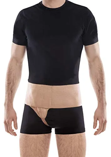 TOROS-GROUP Hernie Leistenbruch Gürtel Unterstützung für reduzierbaren Leistenbrüche Inguinal Hernia Protection Truss Rechts X-Small Beige