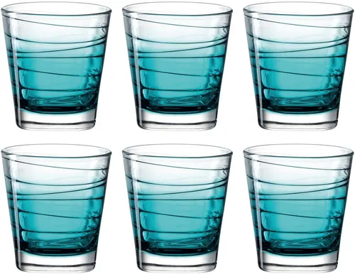 LEONARDO Whiskyglas VARIO STRUTTURA 6-teilig, türkis in blau von LEONARDO
