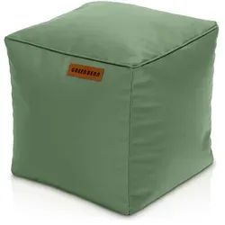 Green Bean Indoor Sitzpouf, Hellgrün, Rechteckig 40x40 cm - Vielseitiger Hocker für Wohnzimmer & Büro – pflegeleichter Bezug aus Kunstleder, ideal als Sitz- oder Fußhocker, perfekt zum Relaxen!