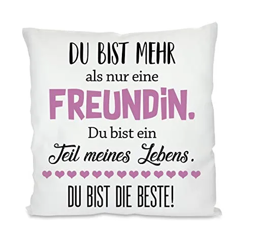 Herzbotschaft Kissen mit Motiv - Du bist mehr als nur...