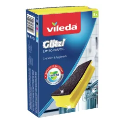 Vileda GmbH Vileda Glitzi Jumbo Topfreiniger kräftig, Extra scheuerstark auch auf großen Flächen, 1 Packung = 3 Stück 789
