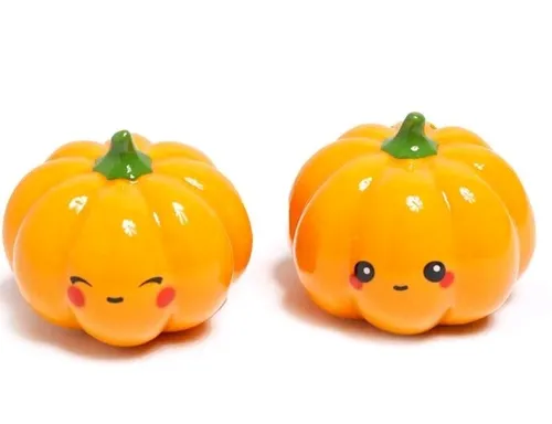 Kürbis Salz- & Pfefferstreuer Set Keramik Halloween Deko Foodiemals Geschenk