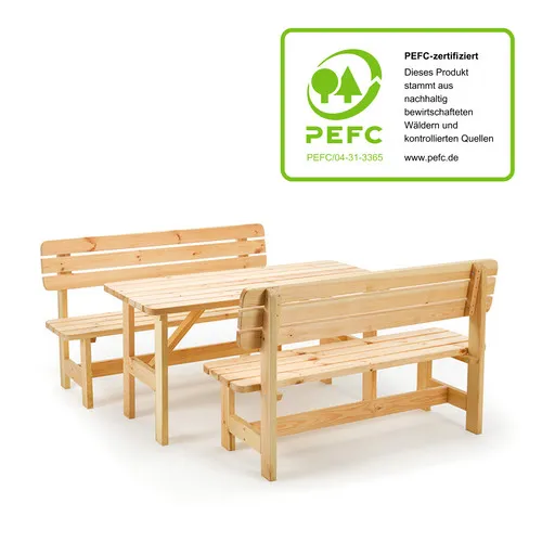 iWerk Massivholzgarnitur Kiefer natur 3-teilig von iWerk