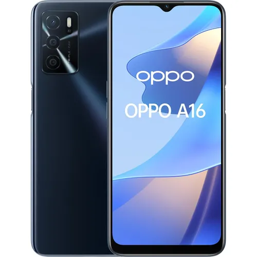 OPPO A16 (64 GB, Crystal Black, 6.52