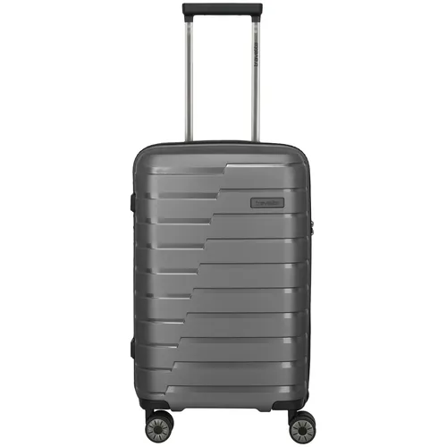 travelite Koffer Air Base Slim - 4-Rollen-Kabinentrolley S 55 cm (anthracite) - Koffer in anthrazit, ideal für Kurz- und Geschäftsreisen. Mit robustem Gehäuse, TSA-Schloss, vier leisen Doppelrollen und optimaler Innenorganisation für bequeme Handhabung.