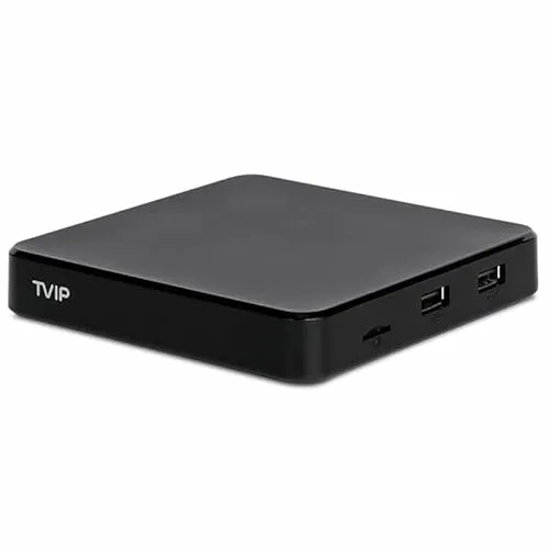 TVIP S-Box v.605 SE - 4K IP TV Streamer - Media-Streaming-Client mit 4K HEVC Unterstützung, ideal für ein beeindruckendes Streaming-Erlebnis mit schnellem 5GHz WiFi und umfangreicher Anschlussvielfalt.