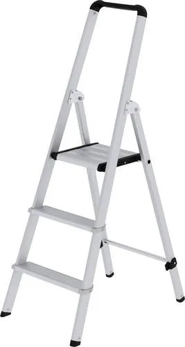 MUNK Aluminium-Stufenstehleiter ML – Einseitig begehbar