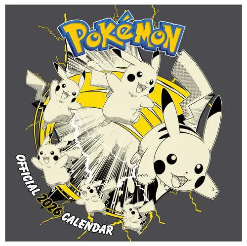 Kalender 2026 Pokemon Calendar Wandkalender mit Poster Jahresplaner 30x30 cm