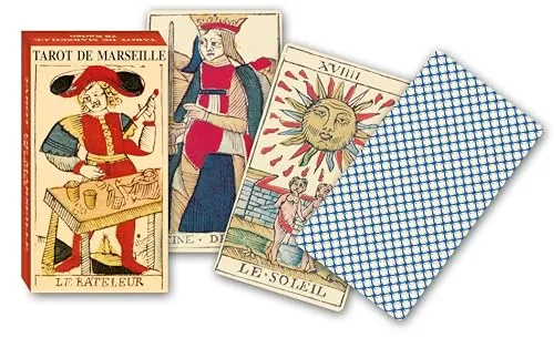 Tarot de Marseille - Gesellschaftsspiel mit deutscher Spielanleitung, ideal für Erwachsene und erfahrene Spieler