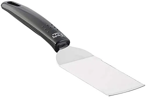 Rosenstein & Söhne Pfannenwender: Grill- und Pfannen-Wender aus Edelstahl, mit Wellenschliff-Schneide (Grillwender, Winkelpalette, Spachtel)
