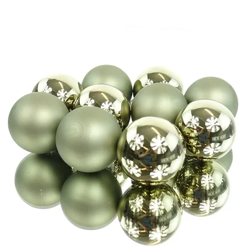 Decoris® Christbaumkugeln Rosemary grün Ø 6 cm 10er Pack - Glas