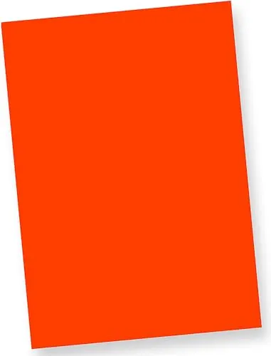 Neonpapier Extrem Grell NEON Rot 100 Blatt DIN A4, 80 g/qm Briefpapier, Leuchtpapier Party Deko Bastel Papier