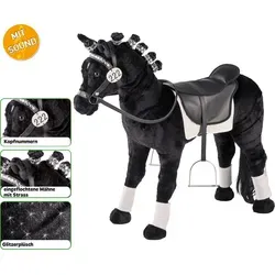 Happy People Dressurpferd mit Sound – Plüschspielzeug für kleine Reiter - Kuscheltiere mit realistischen Soundeffekten: Das Dressurpferd wiehert und schnaubt, fördert die Kreativität und ist bis 100 kg belastbar – ideal für stundenlangen Spielspaß!