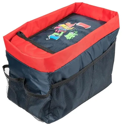 Walser Rückbank-Organizer, Autositz-Tasche Kinder, Organizer-Box für Rückbank Graffiti, Aufbewahrungsbox-Auto, Kofferraumbox, Autobox blau