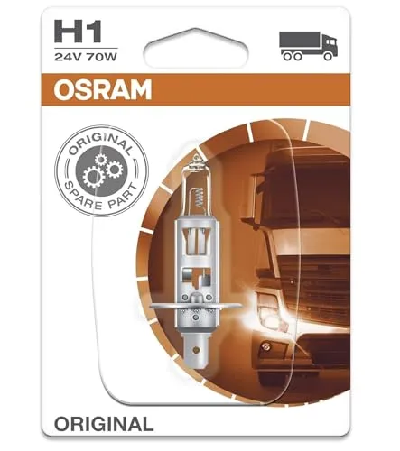 OSRAM H1 Glühlampe Fernscheinwerfer 70W 3200K Fernlicht Halogen Birne 64155-01B