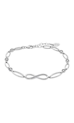 LOTUS SILVER Armband mit blauen Zirkonia - Elegantes Damenarmband aus Silber mit Asscherschliff und funkelnden blauen Zirkonia, ideal für besondere Anlässe.